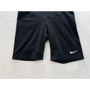Nike Womens Maternity Biker Shorts Small Black Stretch Athletic Pregnancy EUC